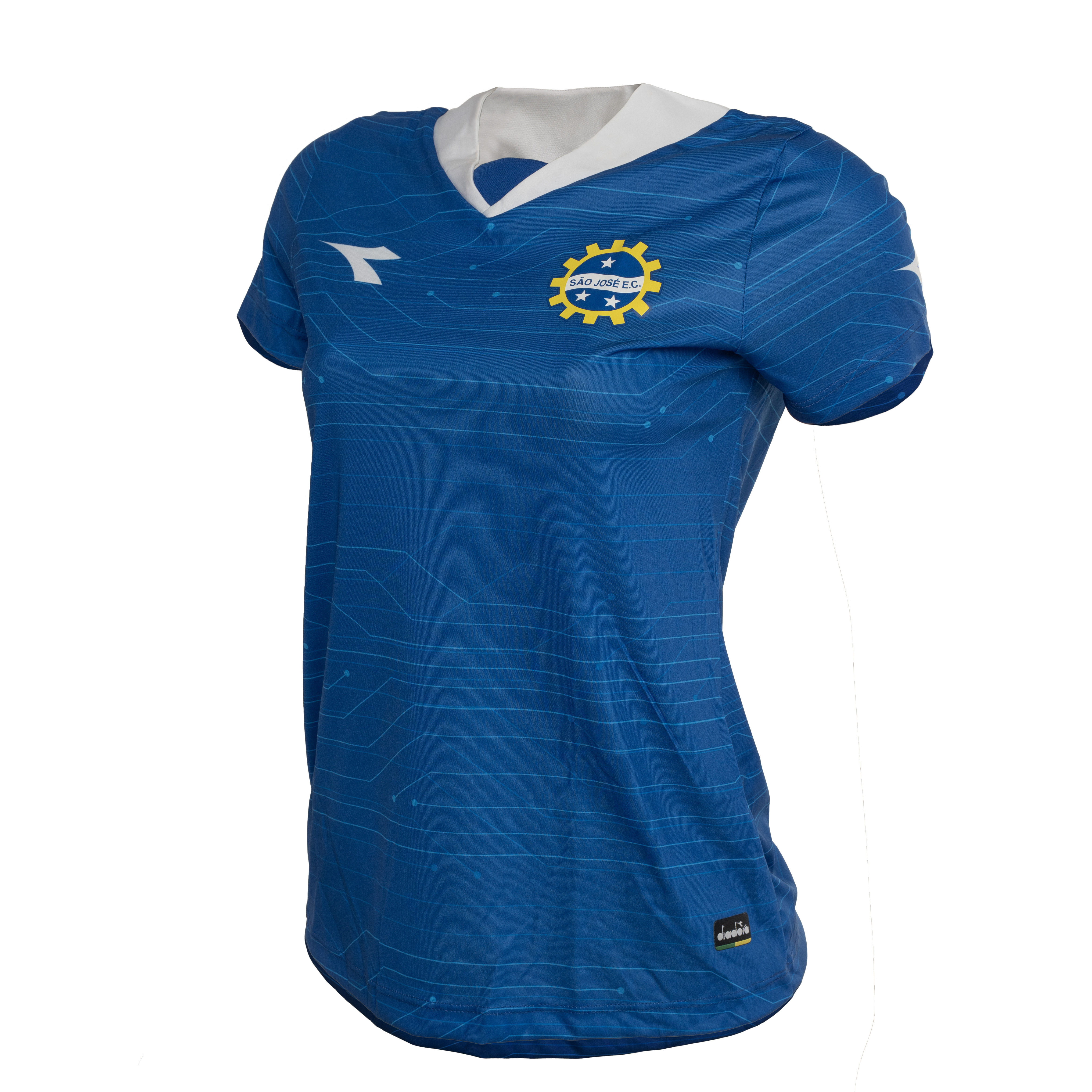 Camisa São José EC Diadora azul destacando conforto e design